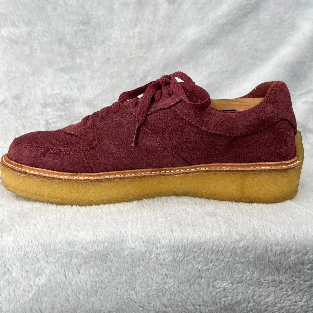 Clarks x Kith Sandford Oxblood Low Suede Sneakers 10.5 Burgundy Mens Crepe‎ Sole